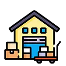 無人倉庫の照明操作